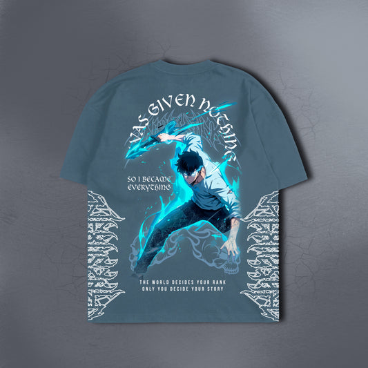 E RANK HUNTER AZURE TEE