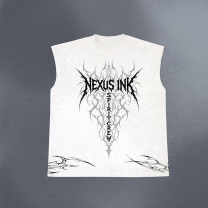 ABSOLUTE STRENGTH WHITE CUTOFF TEE