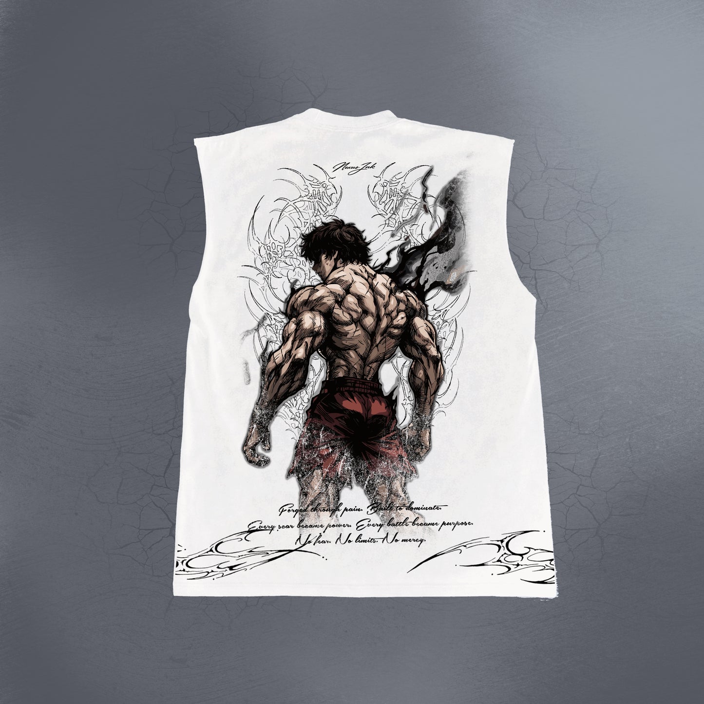 ABSOLUTE STRENGTH WHITE CUTOFF TEE