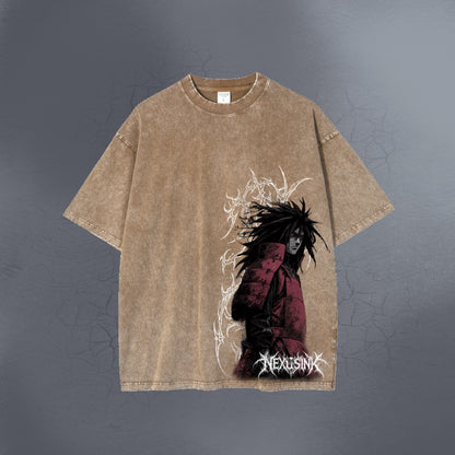 EYE OF THE MOON ACID WASHED BROWN TEE