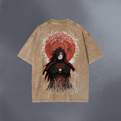 EYE OF THE MOON ACID WASHED BROWN TEE