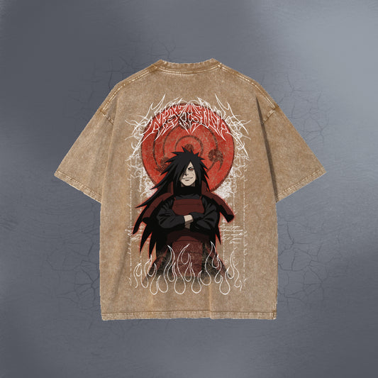 EYE OF THE MOON ACID WASHED BROWN TEE