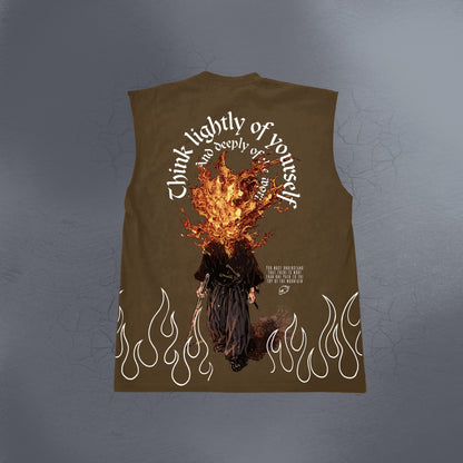 ONE CUT BROWN WASHED CUTOFF