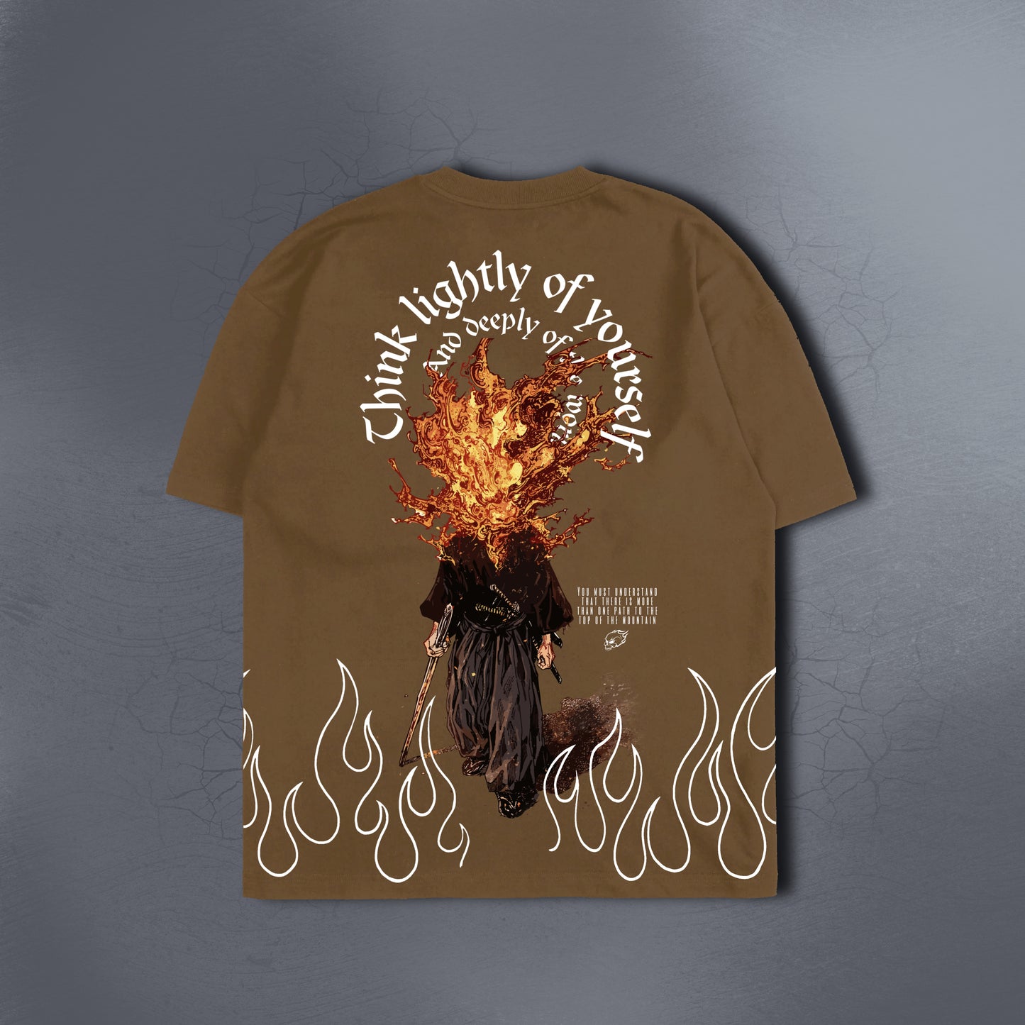 ONE CUT BROWN WASHED TEE