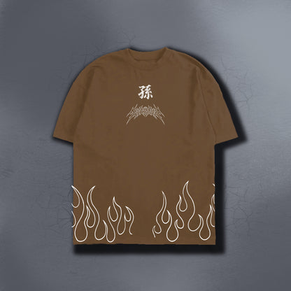 ONE CUT BROWN WASHED TEE