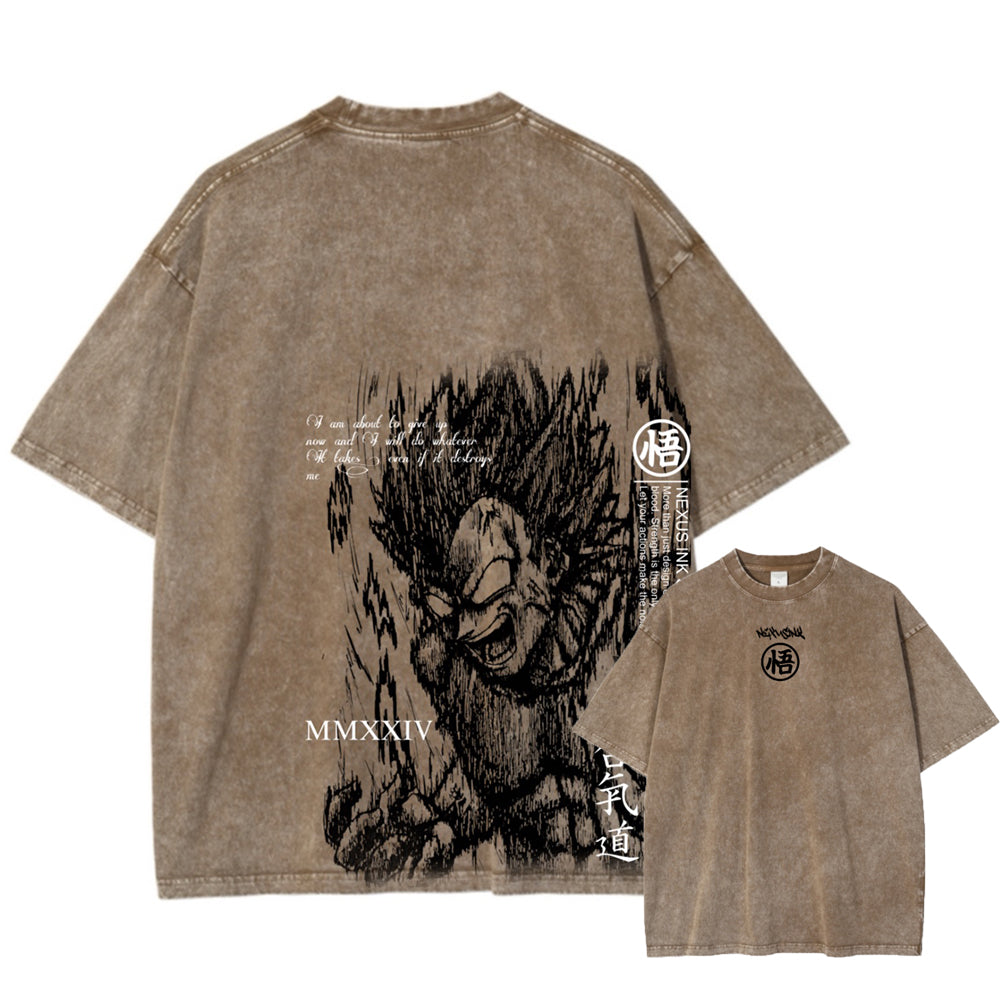 PRINCE VEGETA RAGE VINTAGE TEE