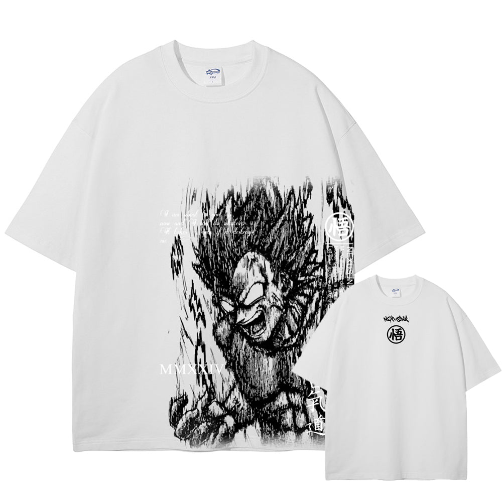 PRINCE VEGETA RAGE VINTAGE TEE