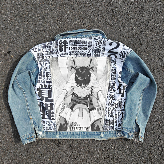 NEON GENESIS EVANGELION BLUE JEAN JACKET