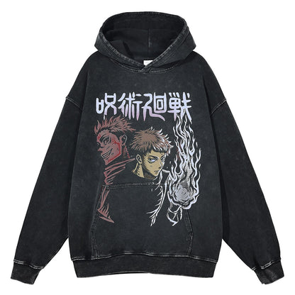 YUJI X SUKUNA VINTAGE HOODIE