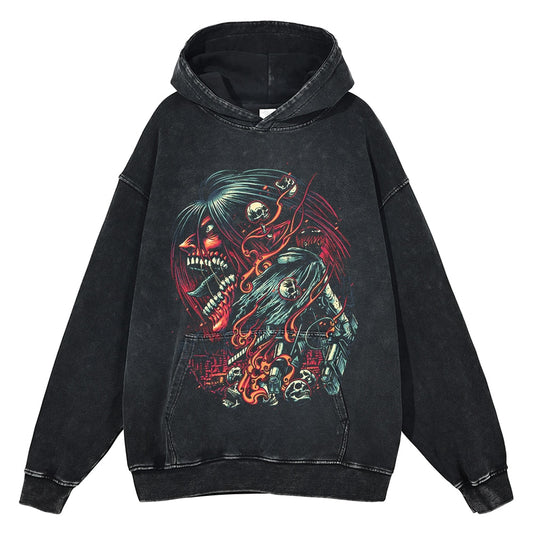 EREN SKULLS VINTAGE HOODIE