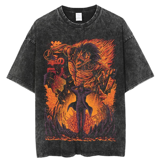 EREN TITAN FIRE VINTAGE TEE