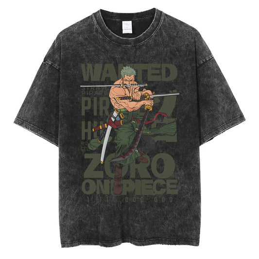 WANTED ZORO VINTAGE TEE