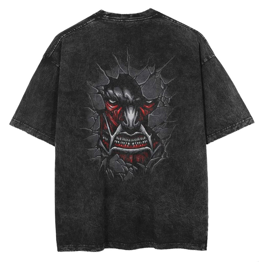 ATTACK ON WALL 2 SIDED VINTAGE TEE