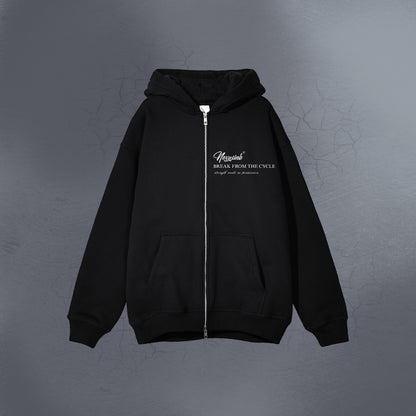 CORE BLACK ZIP UP HOODIE