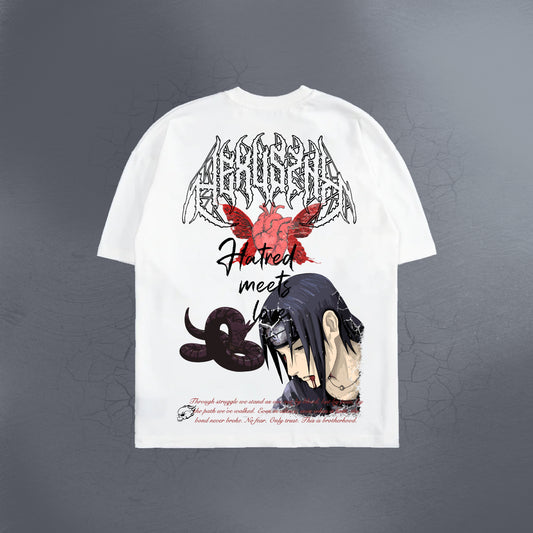 HATRED MEETS LOVE WHITE TEE